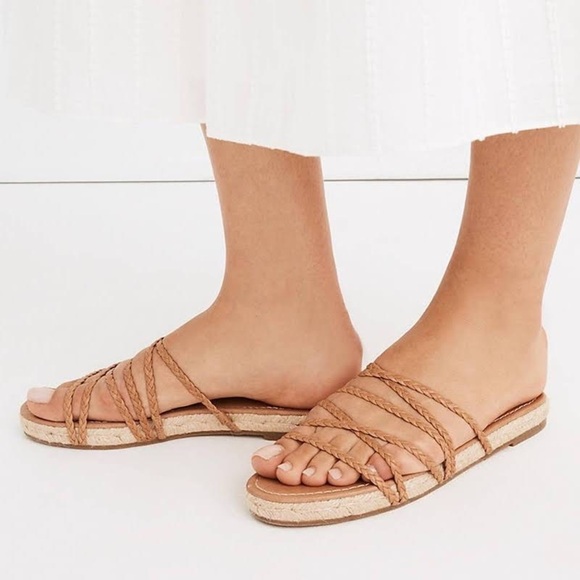Madewell The Kathryn Espadrille Slide Sandal in Leather - Picture 2 of 4
